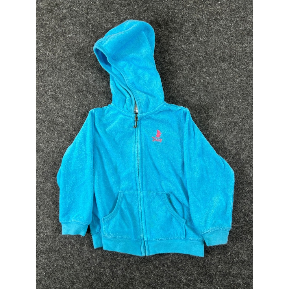 Juicy Couture Vintage 90s Blue Zip Up Hoodie Baby 18-24 Months Scottie Dog